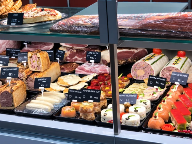 Vitrine charcuterie et traiteur